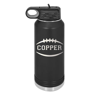 Water Bottle with Football Design