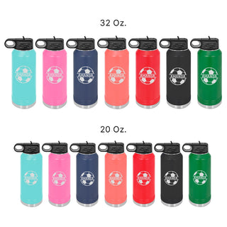 Water Bottle with Soccer Design