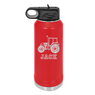 Water Bottle with Tractor Design