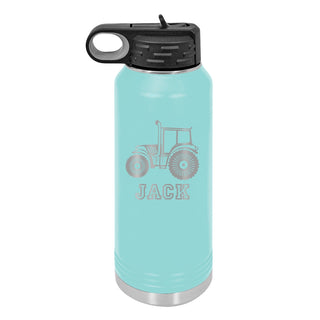 Water Bottle with Tractor Design