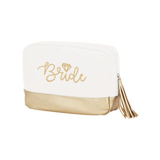 Gold Bride Creme Cabana Cosmetic Bag