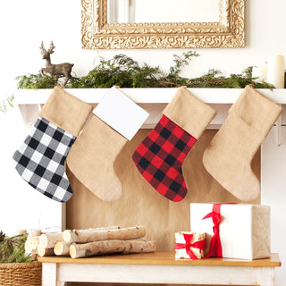 Burlap Velvet Stocking