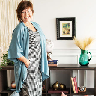 Dusty Blue Lindsey Top