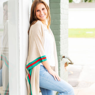 Creme Designer Stripe Lindsey Top