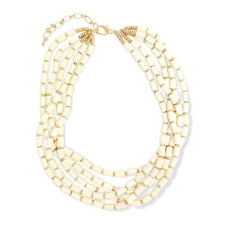 Madelyn Necklace #VLJN6564 - White - Beaded/Pearl Necklace