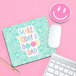 Make Today a Good Day Mouse Pad Smiley Desk Coaster Set Motivational Gift #SDESK-NGOOD-SMILE - Mousepad/Trackpad