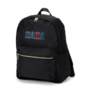 Mama Charlie Backpack Cute Mom Travel School Water Resistant Bag #M364VL-OMAMA - Black - Backpack - Women’s