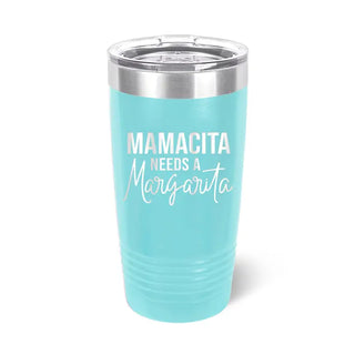 Mamacita Margarita Tumbler Teal 20oz Insulated Cup Girls Trip Gift #TWB20-MARG23-TEAL - Insulated Mug/Tumbler