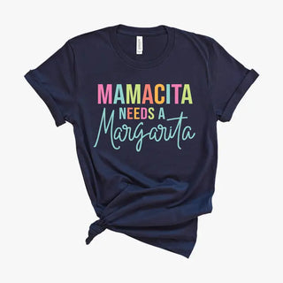 Mamacita T Shirt Funny Latina Inspired Graphic Casual Gift Tee #HPTS-MARG23 - Navy / Small - Screen Printed T-Shirt