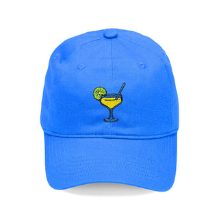 Margarita Embroidered Baseball Hat Fiesta Cocktail Cap for Women #M190VL-MARG - Blue - Baseball Cap - Women’s