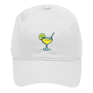 Margarita Embroidered Baseball Hat Fiesta Cocktail Cap for Women #M190VL-MARG - WHITE - Baseball Cap - Women’s