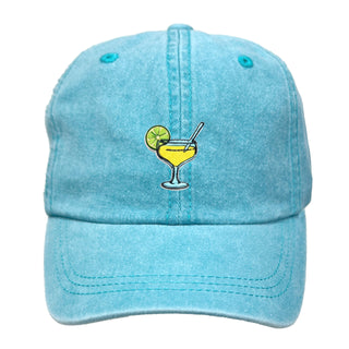 Margarita Embroidered Baseball Hat Fiesta Cocktail Cap for Women #M190VL-MARG - Aqua - Baseball Cap - Women’s