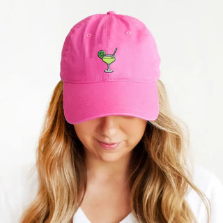 Margarita Embroidered Baseball Hat Fiesta Cocktail Cap for Women #M190VL-MARG - Baseball Cap - Women’s