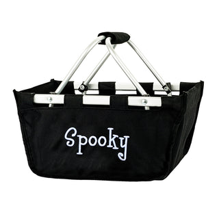 Black Personalized Collapsible Mini Market Tote #MARKETS-BLK-P103