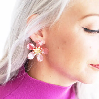 Melon Melrose Earrings #VLJE0083-MEL - Stud/Post Earrings