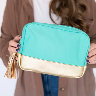 Mint Cabana Cosmetic Bag - Blank #M235VL-MINT - Makeup/Cosmetic Bag