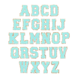 Mint Full Alphabet Varsity Letter Patches Pre Pack