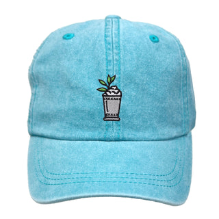 Mint Julep Embroidered Baseball Hat Derby Cocktail Cap for Women #M190VL-JULEP24 - Aqua - Baseball Cap - Women’s