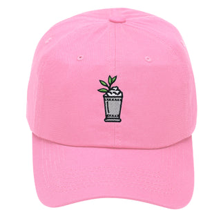 Mint Julep Embroidered Baseball Hat Derby Cocktail Cap for Women #M190VL-JULEP24 - Light Pink - Baseball Cap - Women’s