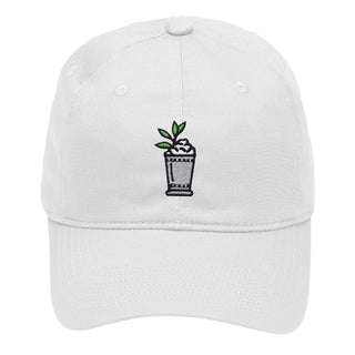 Mint Julep Embroidered Baseball Hat Derby Cocktail Cap for Women #M190VL-JULEP24 - White - Baseball Cap - Women’s