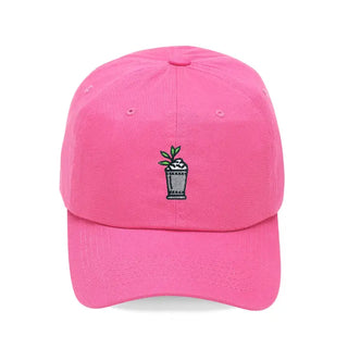 Mint Julep Embroidered Baseball Hat Derby Cocktail Cap for Women #M190VL-JULEP24 - Pink - Baseball Cap - Women’s