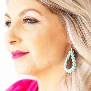 Mint Knotical Earrings #VLJE3035-MINT - Dangle Earrings