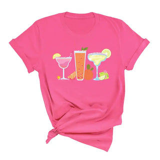 Mixed Drinks About Feelings T Shirt Funny Bar Humor Cocktail Tee #HPTS-PK-MIX23 - Screen Printed T-Shirt - Women’s