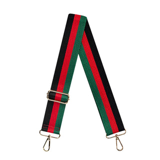 Black, Red & Green Stripe Crossbody Strap