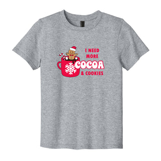More Cocoa and Cookies Christmas Kids T-Shirt Graphic Tee for Boys & Girls #TSY54-MORECOCOA - Shirt - Kids