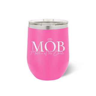Mother of the Bride Tumbler Pink 12oz Insulated Cup Wedding Mom Gift #TWB12-MOB-PK - Insulated Mug/Tumbler