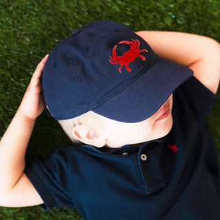 Motif Embroidered Navy Kids’ Cap #M185VL-NAVY-CRAB - Baseball Cap - Kids