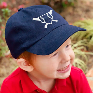 Motif Embroidered Navy Kids’ Cap #M185VL-NAVY-CRAB - Baseball Cap - Kids