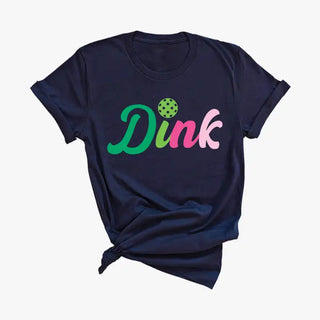 Multicolor Dink Pickleball T Shirt Paddle Sports Graphic Tee #DINK - Screen Printed T-Shirt - Women’s