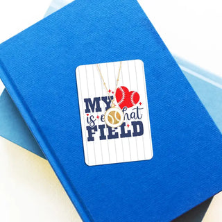 My Heart is on That Field Keepsake Necklace Card #VLJC-2638BB-HRTFIELD - Keepsake Coin/Token