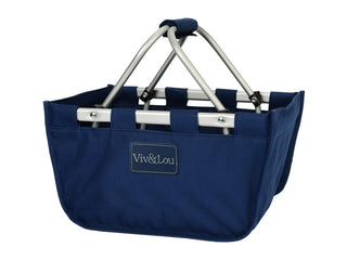 Navy Collapsible Market Tote #MARKETS-NAVY-VLU