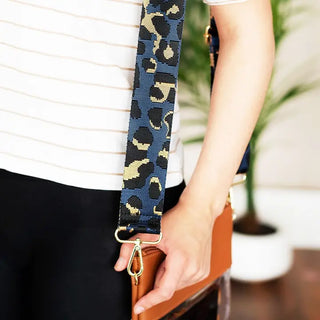 Navy Leopard Crossbody Strap #MNA109VL-NYLPRD - Bag Strap - Women’s