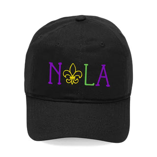 Nola Embroidered Baseball Cap New Orleans Hat for Men & Women #M190VL-BLK-NOLA - Baseball Cap - Unisex