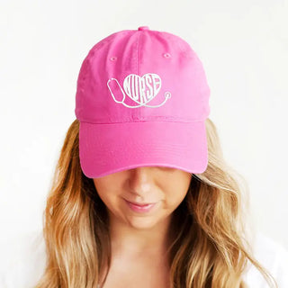 Nurse Heart Embroidered Baseball Cap rn Gift Hat for Women #M190VL-BLK-HRTNUR - Baseball Cap - Women’s
