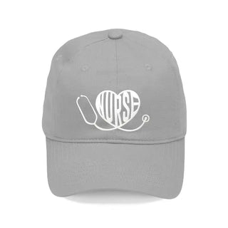Nurse Heart Embroidered Baseball Cap rn Gift Hat for Women #M190VL-BLK-HRTNUR - Grey - Baseball Cap - Women’s