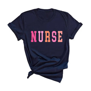 Nurse T Shirt Healthcare RN Medical Graphic Appreciation Gift Tee #HPTS-HMINTSM-PKNUR - Navy / Small - Screen Printed