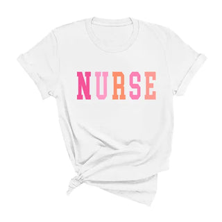Nurse T Shirt Healthcare RN Medical Graphic Appreciation Gift Tee #HPTS-HMINTSM-PKNUR - White / Small - Screen Printed