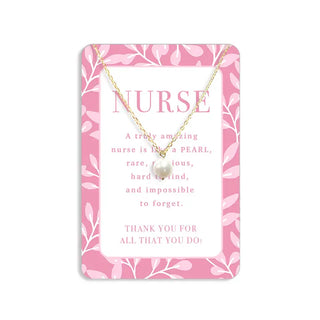 Nurses are Like Pearls Keepsake Necklace Card #VLJC-1415-NURPRL - Pendant/Charm Necklace