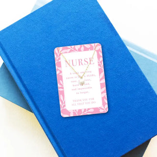 Nurses are Like Pearls Keepsake Necklace Card #VLJC-1415-NURPRL - Pendant/Charm Necklace