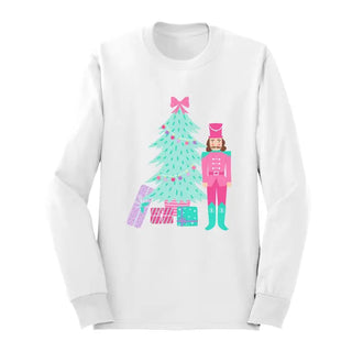 Nutcracker Long Sleeve Shirt Christmas Holiday Graphic Tee #HPLS-NUTCRACKER - White / Small - Graphic Sweatshirt