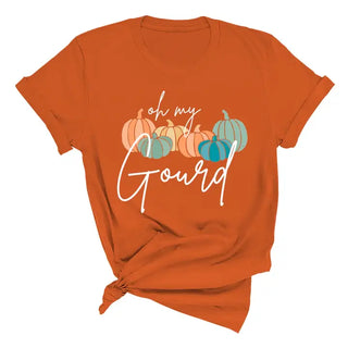 Oh My Gourd T Shirt Funny Pumpkin Fall Autumn Graphic Tee #HPTS-GOURD - Autumn / Small - Screen Printed T-Shirt