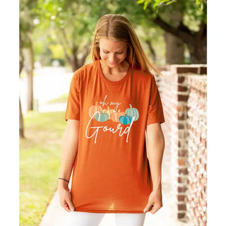 Oh My Gourd T Shirt Funny Pumpkin Fall Autumn Graphic Tee #HPTS-GOURD - Screen Printed T-Shirt - Women’s
