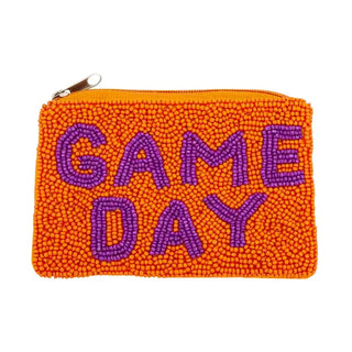 Orange & Purple Game Day Beaded Coin Purse #MNA0193-GDORPU - Coin Purse - Women’s