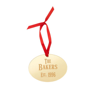 Oval Mirrored Acrylic Ornament