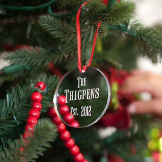 Oval Mirrored Acrylic Ornament