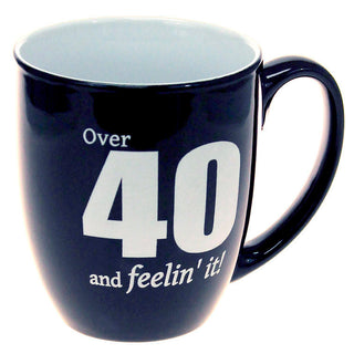 Over 40 and Feelin’ It - Large Black 16oz Coffee Mug #LMG6K-OVER40